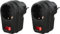 Hama Steckdosenadapter (Schutzkontakt Stecker, Steckdosenadapter mit Schalter, EIN-/Aus-Schalter, Adapter, Schutzkontaktsteckdose, Energiesparen, Stromsparen) schwarz (Packung mit 2)