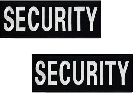 2 Stück ReflektierendSECURITYSicherheit Patches zum Hook and Loop auf Dekorative Applikationen Kleidung,Rucksack,Mützen,Jeans,Jacken,Hosen,DIY-Zubehör Emblem Militär Taktische Abzeichen