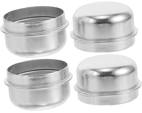DECHOUS Lot De 4 Capuchons pour Essieu De Remorque, Enjoliveurs De Moyeu en Métal, Installation Rapide, pour Camping-Car, Bateau, Plateau Et Véhicules Remorqués, Protège Les Moyeux De