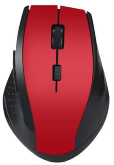 2.4ghz Souris sans Fil Gamer pour Ordinateur Pc Gaming Souris avec RéCepteur USB Accessoires pour Ordinateur Portable pour Windows Win 7/2000/Xp/Vista (Rouge)