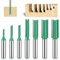 7 Stück Nutfräser 8mm Schaft, Fräser für Oberfräse, Oberfräse Fräser, Bündigfräser für 3mm, 4mm, 5mm, 6mm, 8mm, 10mm, 12mm