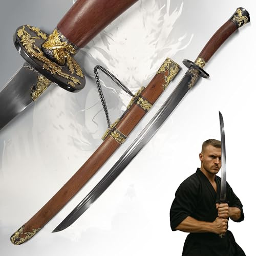 Tai Chi Schwert | Wushu Jian Kung Fu Übungsschwert | Trainingsschwert | Katana | Samurai | Shogun | Schwertkampf-Training, Rollenspiel Cosplay Iaido
