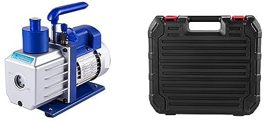 SEVEQIS Pompa a Vuoto, 1.8-4.8CFM Kit Pompa for Vuoto refrigerante Refrigerazione HVAC 1/3 1/4 con manometro for Aria condizionata Domestica(4.8CFM 1-3HP)