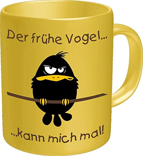 Rahmenlos Tasse: früher Vogel - Geschenkidee - Top Qualität - Kaffee, Tee, Glühwein zum Totlachen