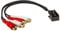 tomzz Audio 7557-000 AUX IN + Line-Out Adapter kompatibel mit Audi Seat Skoda VW Quadlock 12-pin auf Cinch Kupplung 4 Kanal