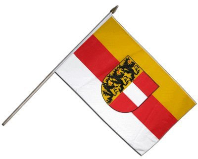 Flaggenfritze Stockflagge Österreich Kärnten 30 x 45 cm - handlich zum Schwenken, Dekorieren und Flagge zeigen