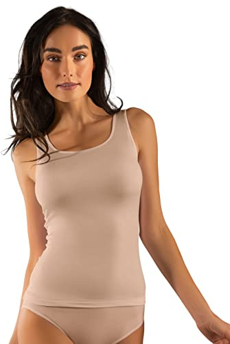 Nina von C. Damen-Unterhemd Pure Hellbraun Größe 36