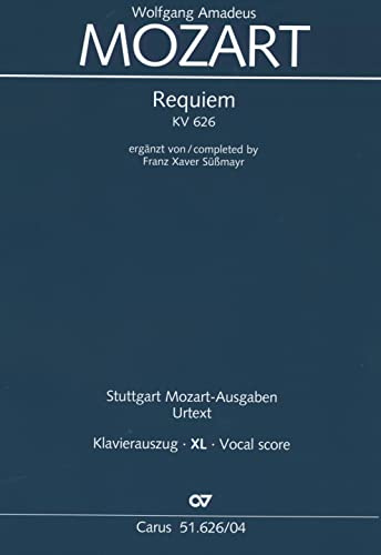 Requiem (Klavierauszug XL): Süßmayr-Fassung KV 626, 1791: Süßmayr-Version KV 626, 1791