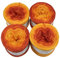 Bobbel Farbverlaufsgarn Cupcakes - Orangensorbet Cupcakes Gesamt 280g 3Fädig 4X 350m Wolle bobbel Colour Gradient Märchengarne
