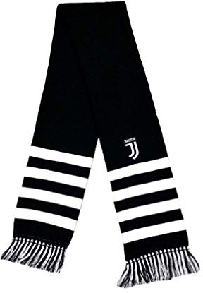 SCTJUNERIGHFINBI Offizieller Juventus Juve Schal aus schwarzem Acryl