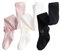 Dsaren 3 Paires Collants Coton Fille Respirant Thermiques Chaussettes Tricotées Jambières Bébé (blanc, noir, rose, L (2-3 ans))