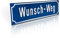 Betriebsausstattung24 Straßenschild - Nostalgische Straßen- & Wegschilder - Mit Wunschtext Prägung - Aluminiumschild mit Antiqua-Rand - Größe: 40,0 x 13,0 cm, Blau mit weißer Schrift