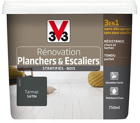 V33 Peinture Tarmac Satin Planchers et Escaliers 750mL