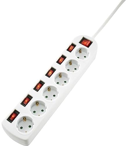 Sygonix SY-4535070 Steckdosenleiste mit Schalter Weiß Schutzkontakt 1 St.