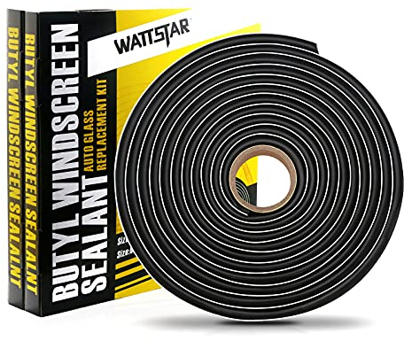Wattstar schwarzes Butylband, 3/8'' x 15ft Scheinwerferdichtmittel, schwarzes RV Dichtungsband für Auto/RV Scheinwerfer, Rückleuchten, Windschutzscheiben, Fenster und Türen, 2PCS