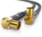 CSL - 2m HDTV Antennenkabel mit Braiding 8k 4k HDTV - Antennenstecker (Winkel) zu Antennenkupplung (Winkel) - 135Db 75 Ohm - 90° Grad gewinkelt – DVB-T und DVB-T2 DVB-C DVB-S DVB-S2 Radio UKW DAB