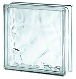 Bormioli Rocco Glass Block Pure Wavy Transparent | cm 24x24x8 | Sales Unit 1 box of 4 pcs