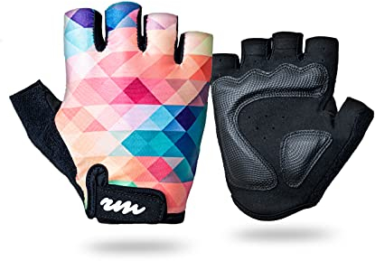 RideMore Fahrradhandschuhe für MTB und Rennrad | rutschfeste und stoßdämpfende Mountainbike Handschuhe Unisex für Herren Damen (Mosaic, XL)