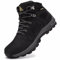 CYKYGGO Stivali Invernali Uomo Caldo Scarpe da neve Impermeabile Antiscivolo Sneakers da Trekking Nero 44 EU