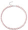 EVER FAITH Rund Lila Simulierte Perlenkette 925 Sterling Silber 8MM Perlenstrang Halskette für Damen Braut