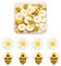 BEEFLYING 50 Stück Bienen-Gänseblümchen, Kunstharz-Cabochons, flache Rückseite, Verzierungsaufkleber für Kuchendekorationen, Scrapbooking, Bastelbedarf