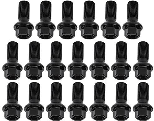 Akozon Radbolzenmuttern, 20 Stück Radbolzenbolzen 0009904907 0009906707 Passend für W163 W164 W211 W212 W219