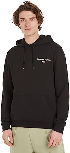 Tommy Jeans Herren Hoodie Regular Entry Graphic mit Kapuze, Schwarz (Black), XXL