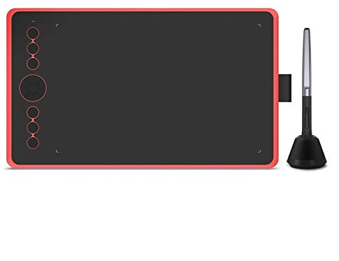 Tavolette grafiche Tavoletta Grafica LCD 2 in 1 Tavoletta for Tavolo da Disegno Digitale LCD con inclinazione della Penna Stilo Senza Batteria (Color : Rot)