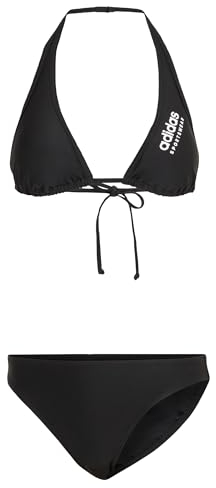 adidas Damen Halterneck Bikini Einteiliger Badeanzug, Black, S