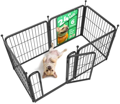 FXW Rollick Unleashed Dog Playpen for Indoor, Yard, RV Camping, 24 inch 6 Panels for Small and Puppy Dogs│Patented