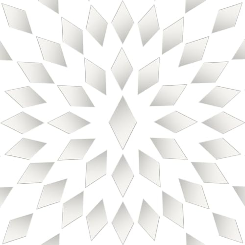 OLYCRAFT 500 Stück Rhombus Bastelspiegel Mosaikfliesen 14.5x29mm Selbstklebende Acryl Mosaikfliesen Rhombus Spiegelfliesen Acrylfliesen Mit Spiegeleffekt Für DIY Kunsthandwerk Kunst Wand