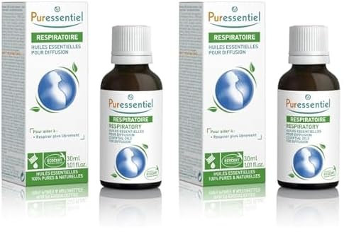 Puressentiel - Respiratoire - Huiles Essentielles pour Diffusion - Diffuse Respi - 100% pures et naturelles - Aide à respirer librement - 30 ml (Lot de 2)