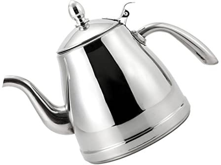 Ciieeo Edelstahl Teekanne Langschnabel Wasserkocher Praktisch Für Induktionsherd Gasherd Elektrisches Kochen Leicht Zu Reinigen Ohne Sieb Für Tee Genuss Und Entspannung
