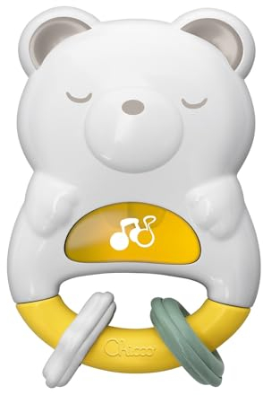 Chicco, Sonaglino Elettronico Orso, Due Modalità: Giorno e Notte, Melodie Allegre e Luci Lampeggianti, Musica Classica e Luci Soffuse, Attività Manuali, Aggancialo al Lettino, Giochi Neonato 0 Mesi +