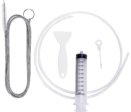 Kit di Pulizia Frigorifero,5 PCS Strumenti per la Pulizia del Foro di Scarico del Frigorifero Spazzola per la Pulizia del Tubo di Scarico Universale Pulizia Fori di Scarico