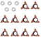 10 x Hartmetall-Dreheinsätze, Wolframlegierung, 10 x runde Winkeleinsätze und 5 x Kugellager, Hartmetall-Schneidspitze für rundes Entgraten