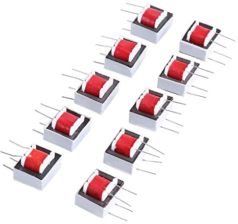 Respicefinem Isolation Transformer 10 pieces per pack EI14 Audio Transformer, 40 gram No Battery Suitable for Radio Communication Broadcast Television Automatic Control