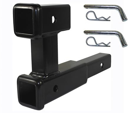 MaxxHaul 50973 - Prolunga a doppio gancio con palo singolo, include 2 perni di traino