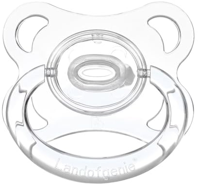 Landofgenie Schnuller für Erwachsene Mondförmiger transparenter Schnuller Weiß