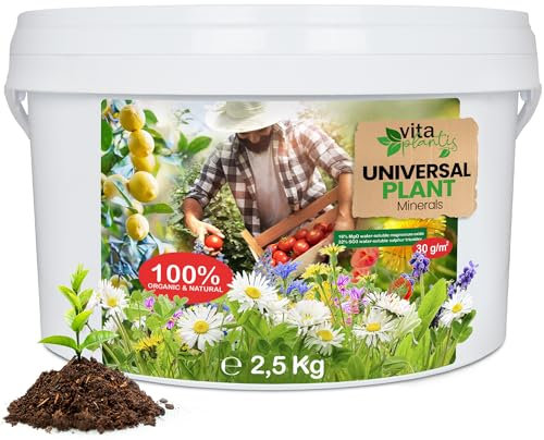 Solucion Universal Natural: Sulfato de Magnesio Concentrado Crecimiento, Proteccion y Cuidado de Plantas, Cultivo, Flores, Jardin, Frutales. Interior y Exterior - 2.5 kg