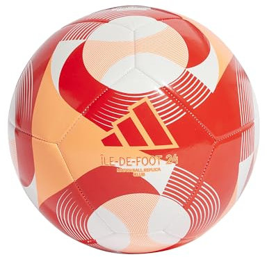 adidas Olympics24 Fußball, weiß/leuchtendes Orange, Größe 4