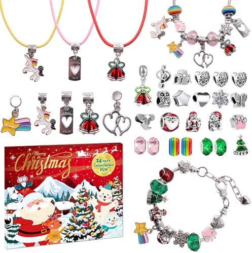 Geschenke für Mädchen Schmuck Basteln Charms Armbänder Selber Machen Bastelset Kinder Weihnachten Ostergeschenke Geburtstagsgeschenk