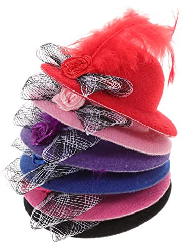 COSMEVIVI 6stücke Teiliges Miniatur Puppenhut Bunte Kleine Filzhüte Ohne Seil Leichte DIY Dekoration Für Puppen Spielzeug Tee-Party Und Bastelprojekte Langlebig Und Komfortabel