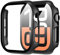 Diruite 2 Piezas Funda para Apple Watch Series 10 46mm Protector Pantalla Cristal Templado Incorporado HD Protección Completa PC Dura Estuche Case,Negro,Series 10-46mm
