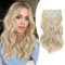 FINE PLUS Hair Extensions Clip in, 4PCS Clip in Hair Extension 14 Short Beach Blonde Wavy Hair Extensions Invisible Lace Weft Natural Soft Hair pieces for Women(Blonde)