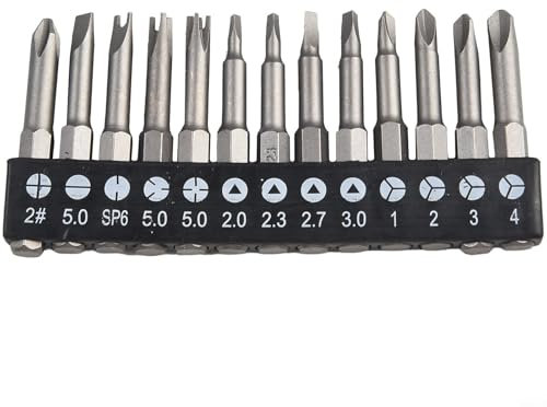 Sileduove Lot de 13 embouts de tournevis de forme spéciale avec différentes têtes adaptées à diverses réparations