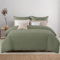 Beqnat Housse de Couette 240 x 260 cm avec 2 Taies d'oreiller 65x65 cm (Vert Sauge), Parure de Lit 2 Personnes 240x260 cm en Microfibre, Non Repassable et Infroissable avec Fermeture à Glissière