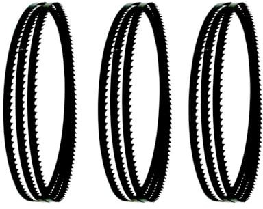 3 pezzi 1400mm / 12mm / 0,36mm / (6 T, 10 T, 15 T) Lama for sega a nastro for sega a nastro HBS30 Scheppach(10 TPI)