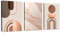 WENGTIAO 3 Pièces Minimaliste Or Rose Marbre Tableau Decoration Murale Encadré Toile Peinture Abstraite Ligne Géométrique Decoration Murale Salon Maison Deco Chambre 30x40cmx3
