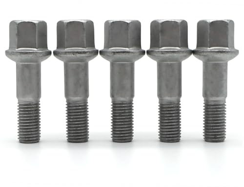 VAAKLM Kompatibel Mit Benz Für W124 1984-1993 Stahlreifenbolzen-Ersatzzubehörbolzen Für Festhalten Der Naben OEM: 1244000470 2024000070 Schloss Radbolzen